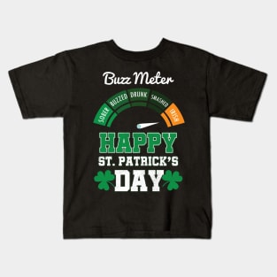 HAPPY ST PATRICK'S DAY buzz meter Kids T-Shirt